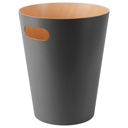 Umbra Woodrow Waste Paper Bin Grey | H28 x Dia.23cm