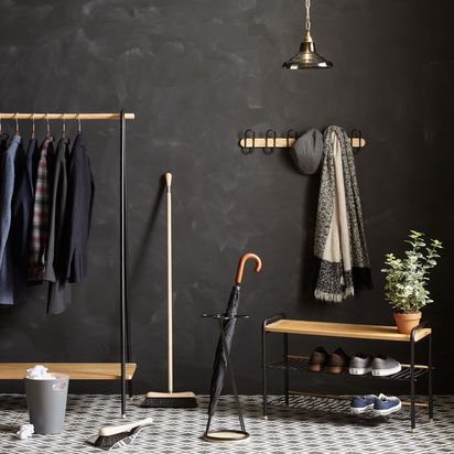 Umbra Woodrow Waste Paper Bin Grey | H28 x Dia.23cm