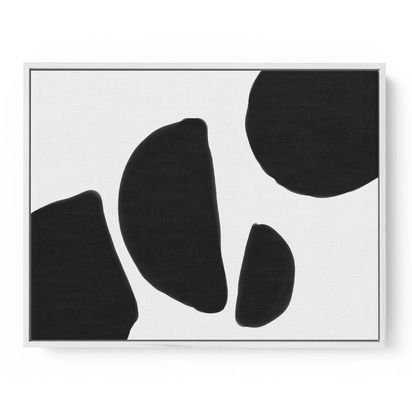Black & White Shapes Canvas Print