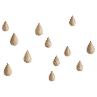 Normann Copenhagen Dropit Wall Hooks - Set of 2 - Natural  - Large