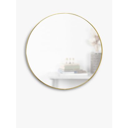 Umbra Hubba Round Metal Frame Wall Mirror, 86cm