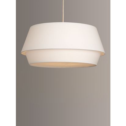 John Lewis Lisbeth Easy-to-Fit Ceiling Shade White | H22 x W50 x D50cm