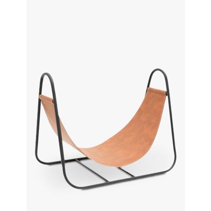 Ivyline Luxury Log Holder, Black Black | H40.5 x W50.5 x D30.5cm
