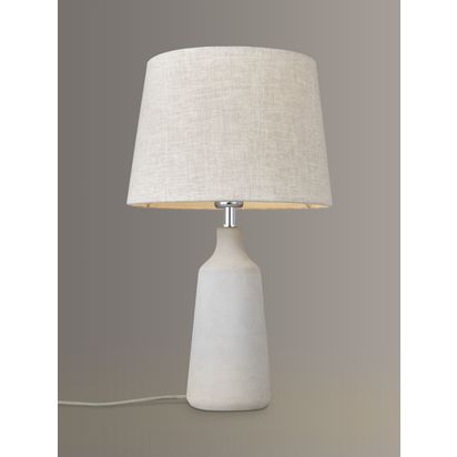 John Lewis Linney Concrete Table Lamp Natural | H39 x W23 x D23cm