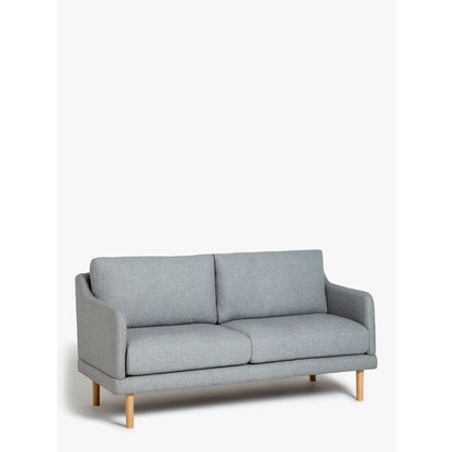 John Lewis ANYDAY Sweep Medium 2 Seater Sofa, Light Leg Brushed Tweed Grey | H83 x W167 x D80cm