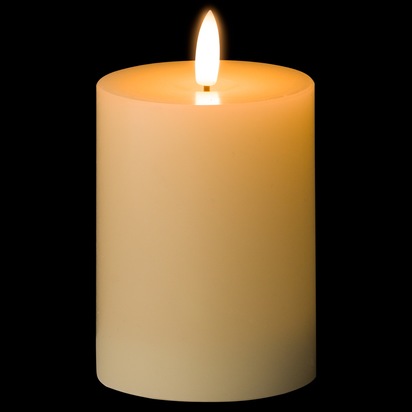 Luxe Collection Natural Glow 3 x 4 LED Cream Wax Candle