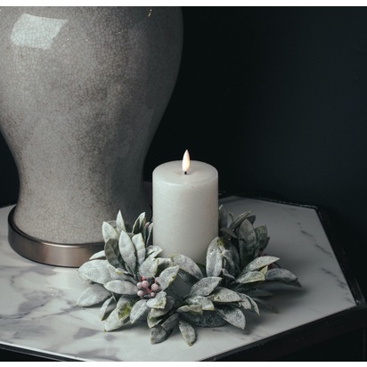 Luxe Collection Natural Glow 3x6 LED White Wax Candle