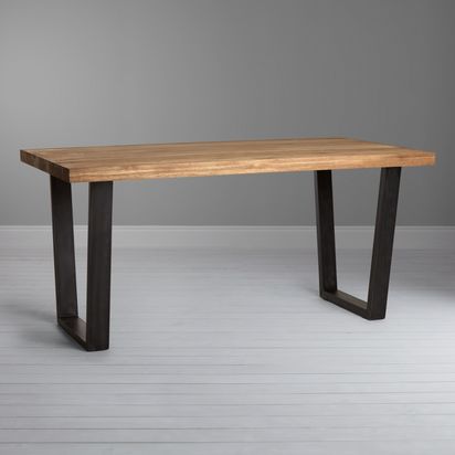 John Lewis Calia 6 Seater Dining Table, Solid Oak Oak | H76 x W160 x D85cm. Distance between table legs: 120cm