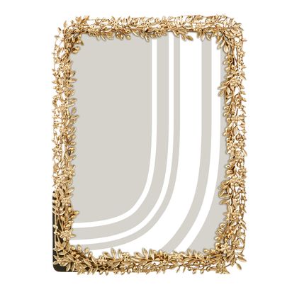 John Lewis Laura Leaves Photo Frame, Gold Gold | H20 x W15 x D1.4cm