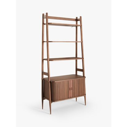 John Lewis Grayson Storage Shelving Unit Dark | H180.0 x W88.0 x D40.0cm