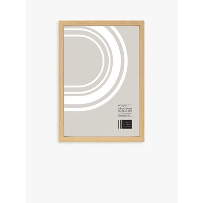 John Lewis Fine Oak Wood Poster Frame, Natural Natural | A1 (60 x 84cm)