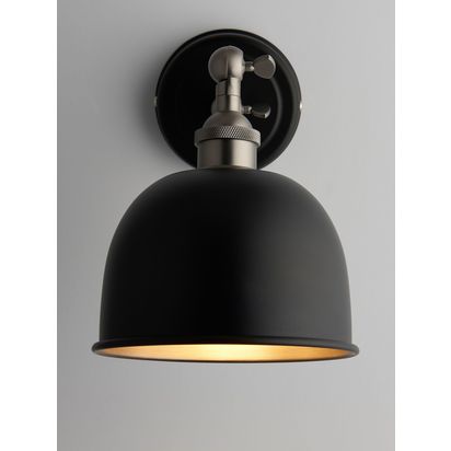 John Lewis Baldwin Wall Light Black | H22.80 x W15.80 x D22.50cm