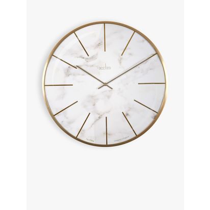 Acctim Luxe Metal Analogue Quartz Wall Clock, 39cm, Brushed Brass Brushed Brass