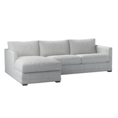 Aissa Medium LHF Chaise Sofa in Koala Chelsea Linen