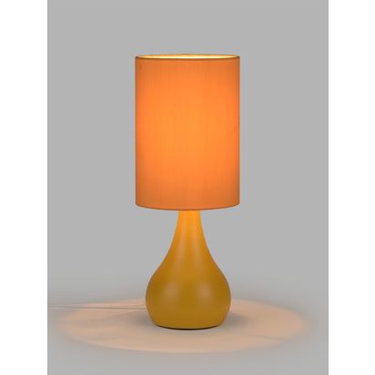 John Lewis Kristy Touch Table Lamp Ochre | H36 x Dia.14cm