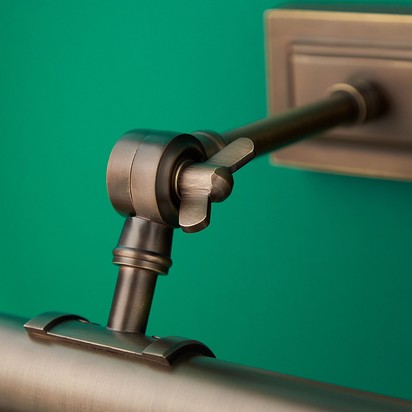 Larger Pitcheroo picture light in bronze