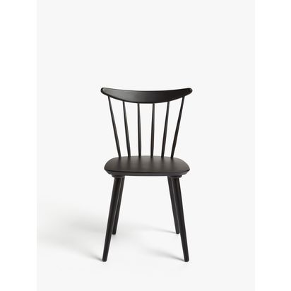 John Lewis Spindle Dining Chair, Set of 2, FSC-Certified (Beech Wood) Black | H83.5 x W49 x D50cm
