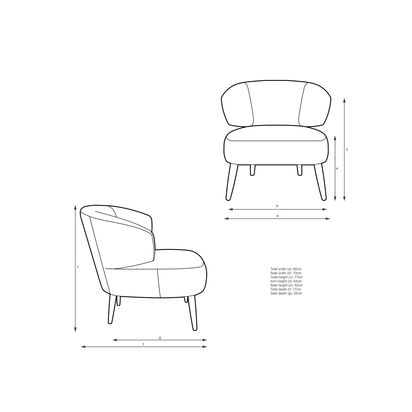 John Lewis Petal Armchair, Dark Leg, Windsor Royal Blue