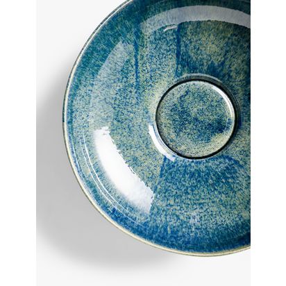 John Lewis Glazed Decorative Earthenware Bowl, Green Green | H12 x Dia.36cm