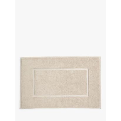 John Lewis Egyptian Cotton Bath Mat Linen | H3 x W5 x D80cm