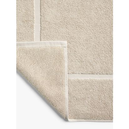 John Lewis Egyptian Cotton Bath Mat Linen | H3 x W5 x D80cm