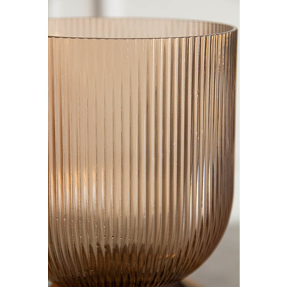 Large Ombre Brown Vase & Candleholder