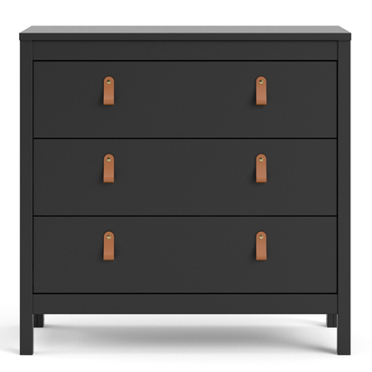 Riverton Chest 3 Drawers in Matt Black