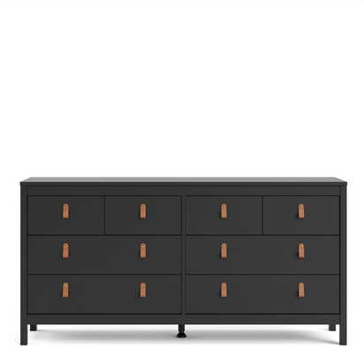 Riverton Double Dresser 4+4 Drawers in Matt Black