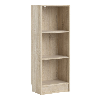 Skye Low Narrow Bookcase (2 Shelves) in Oak