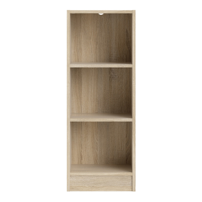 Skye Low Narrow Bookcase (2 Shelves) in Oak