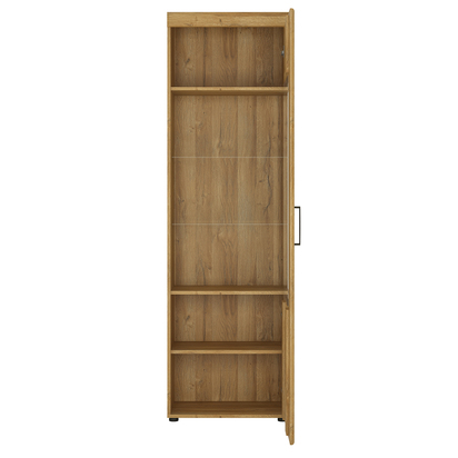 Waverley Tall Glazed Display Cabinet (RH) in Grandson Oak
