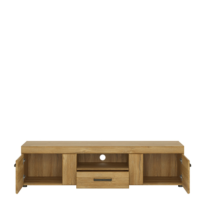 Waverley 2 Door 1 Drawer Wide TV Cabinet in Grandson Oak