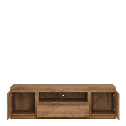 Langford 2 Door 1 Drawer 166cm Wide TV Cabinet in Oak