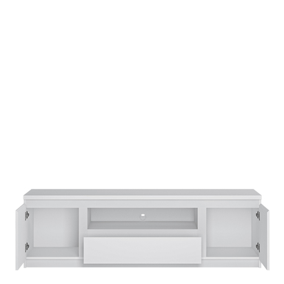 Langford 2 Door 1 Drawer 166cm Wide TV Cabinet in White