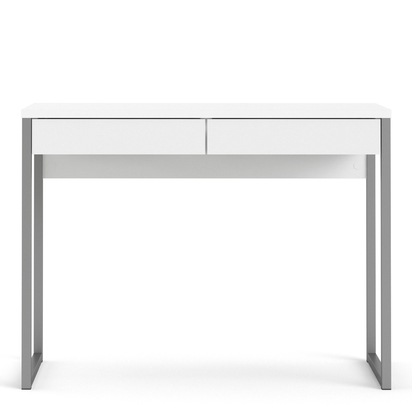 Oakwell 4 Desk 2 Drawers in White High Gloss