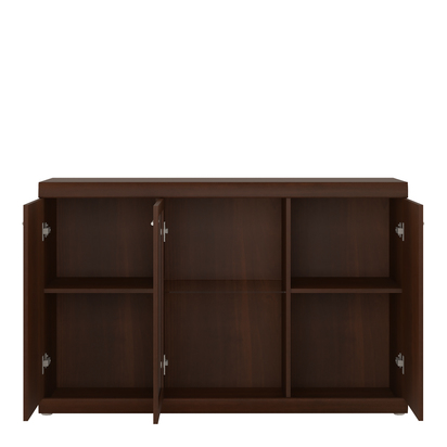 Finley 3 3 Door Glazed Sideboard in Dark Mahogany Melamine