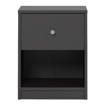 Linton 2 Bedside 1 Drawer in Black