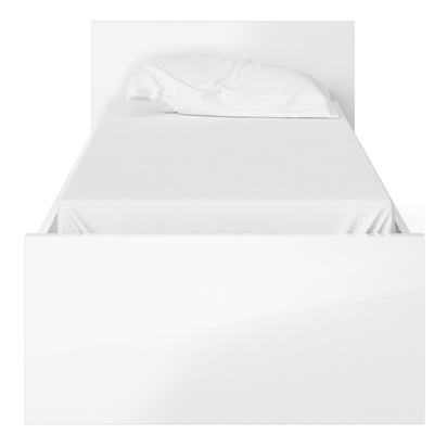 Avery 3 Single Bed 3ft (90 x 190) in White High Gloss