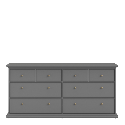 Sutton Chest of 8 Drawers in Matt Grey
