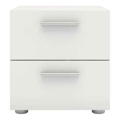 Prescott 3 Bedside 2 Drawers in White