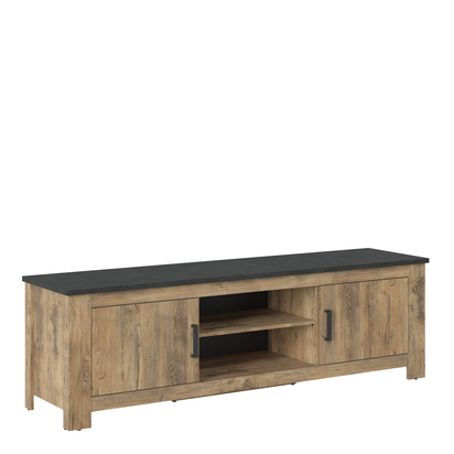 Weston 3 2 Door 189cm wide TV Cabinet in Chestnut and Matera Grey