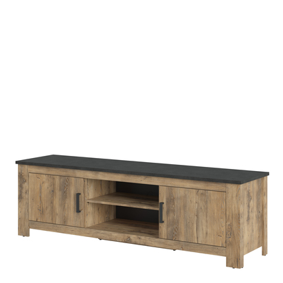 Weston 3 2 Door 189cm wide TV Cabinet in Chestnut and Matera Grey