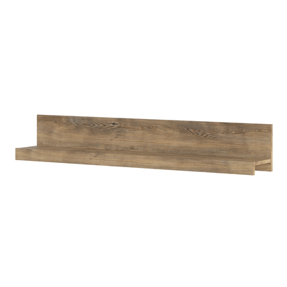 Weston 3 135cm Wide Wall Shelf in Chestnut and Matera Grey