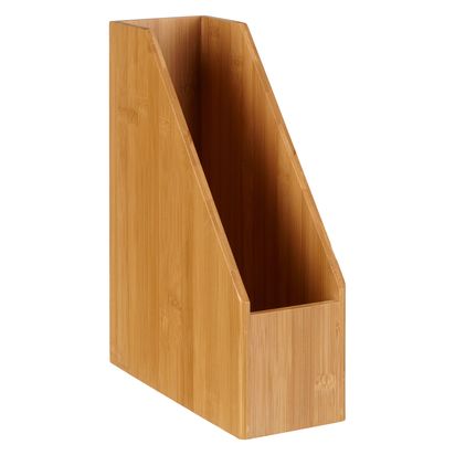 Osco Bamboo Magazine File Rack, Brown Brown | H32 x D26 x W10.3cm