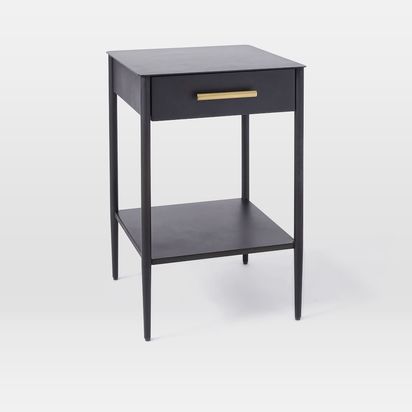 Metalwork Bedside Table 1 Drawer, Hot Rolled Metal