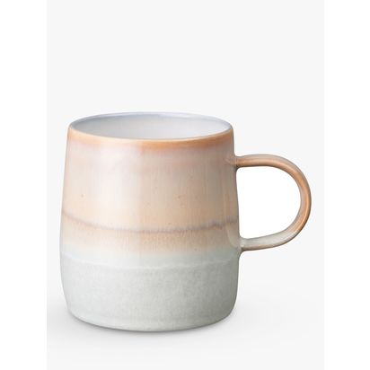 Denby Quartz Rose Stoneware Mugs, Set of 2, 350ml, Pink/Blue Pink/Blue | H9.5 x W8.5 x D12cm