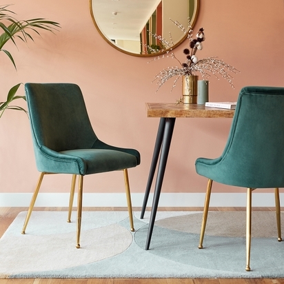 Beatrix Dining Chair, Velvet, Royal Blue