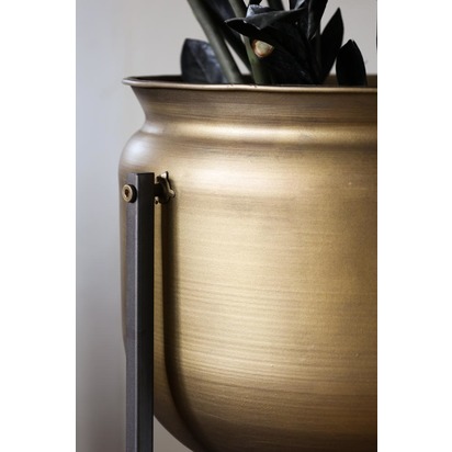 Bronze Planter On Metal Stand