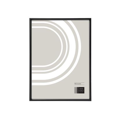 John Lewis Aluminium Poster Frame Black | 70 x 50 x 2.5cm