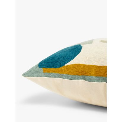 John Lewis Collage Curve Cushion, Multi Multi | 45 x 45cm